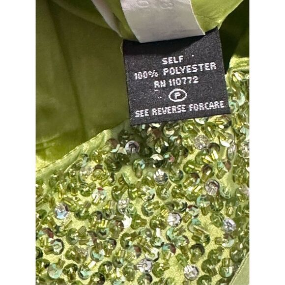 Marsoni Prom Gown Maxi Length Beaded Open Back‎ Sweetheart Neckline Green 14 - Picture 15 of 16